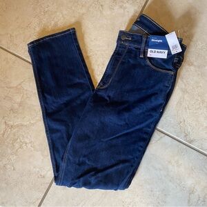 Old Navy Straight Leg Jeans in Dark Blue